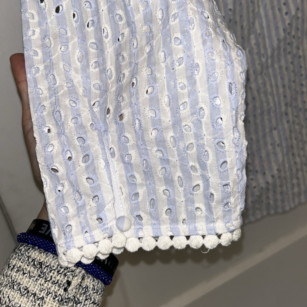 Women's White Eyelet Top - Picture 8 of 8